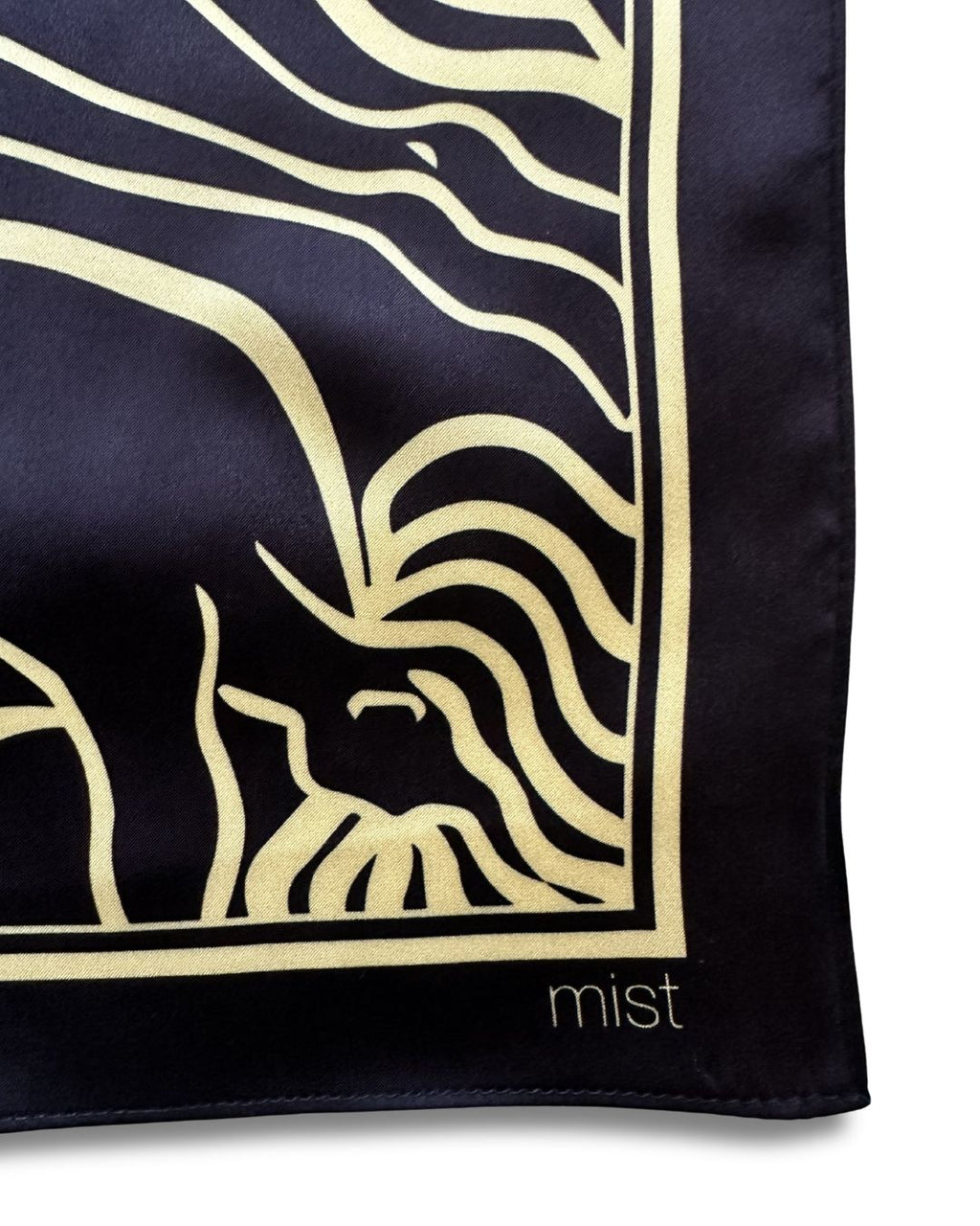 ladies silk scarf navy blue