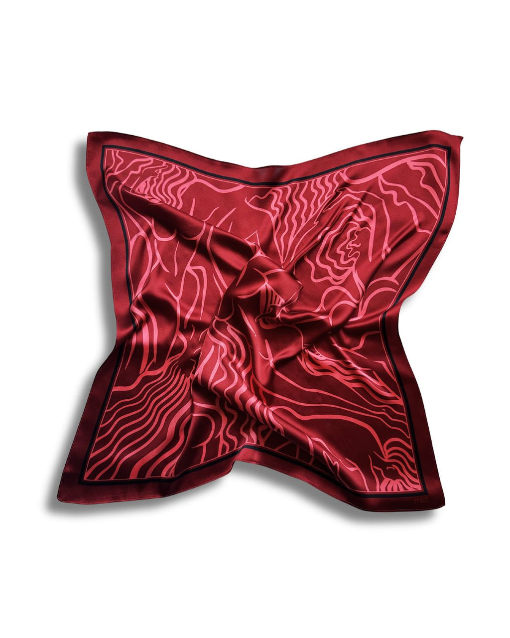 ladies silk scarf burgundy