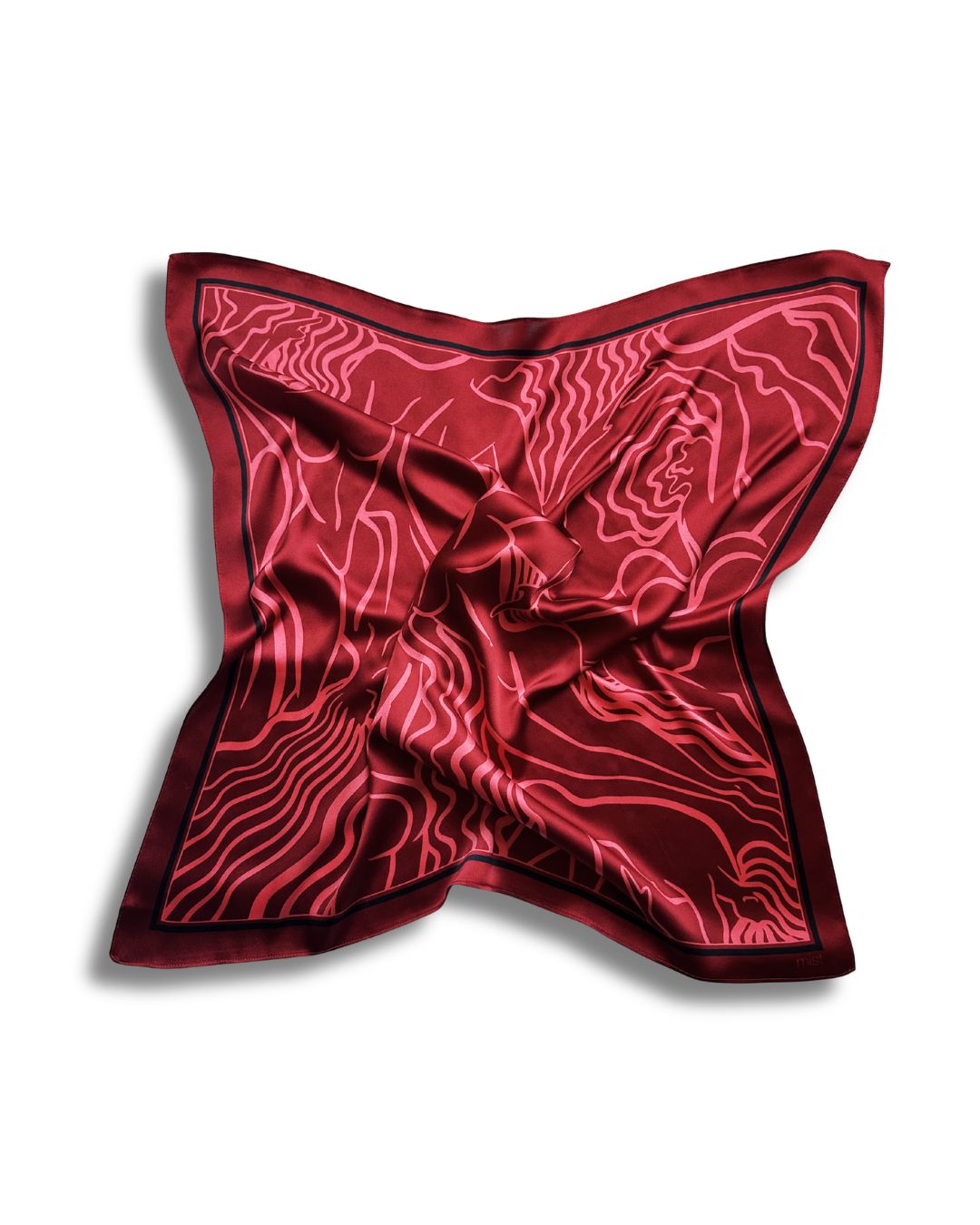 ladies silk scarf burgundy