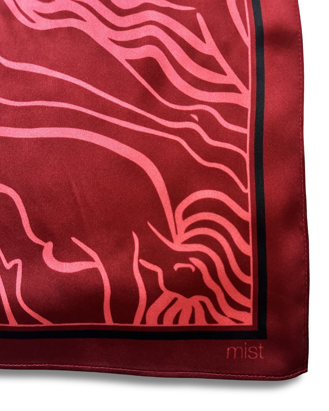 ladies silk scarf burgundy