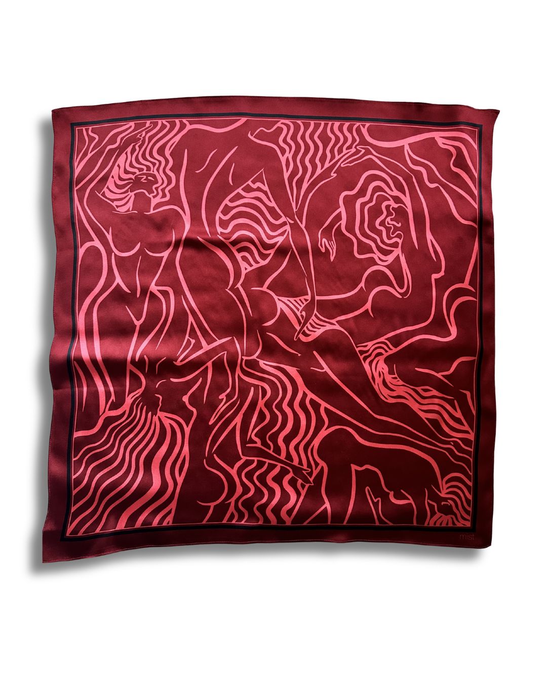ladies silk scarf burgundy