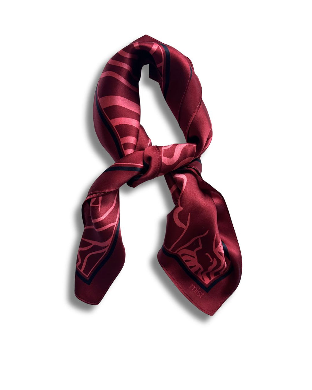 ladies silk scarf burgundy