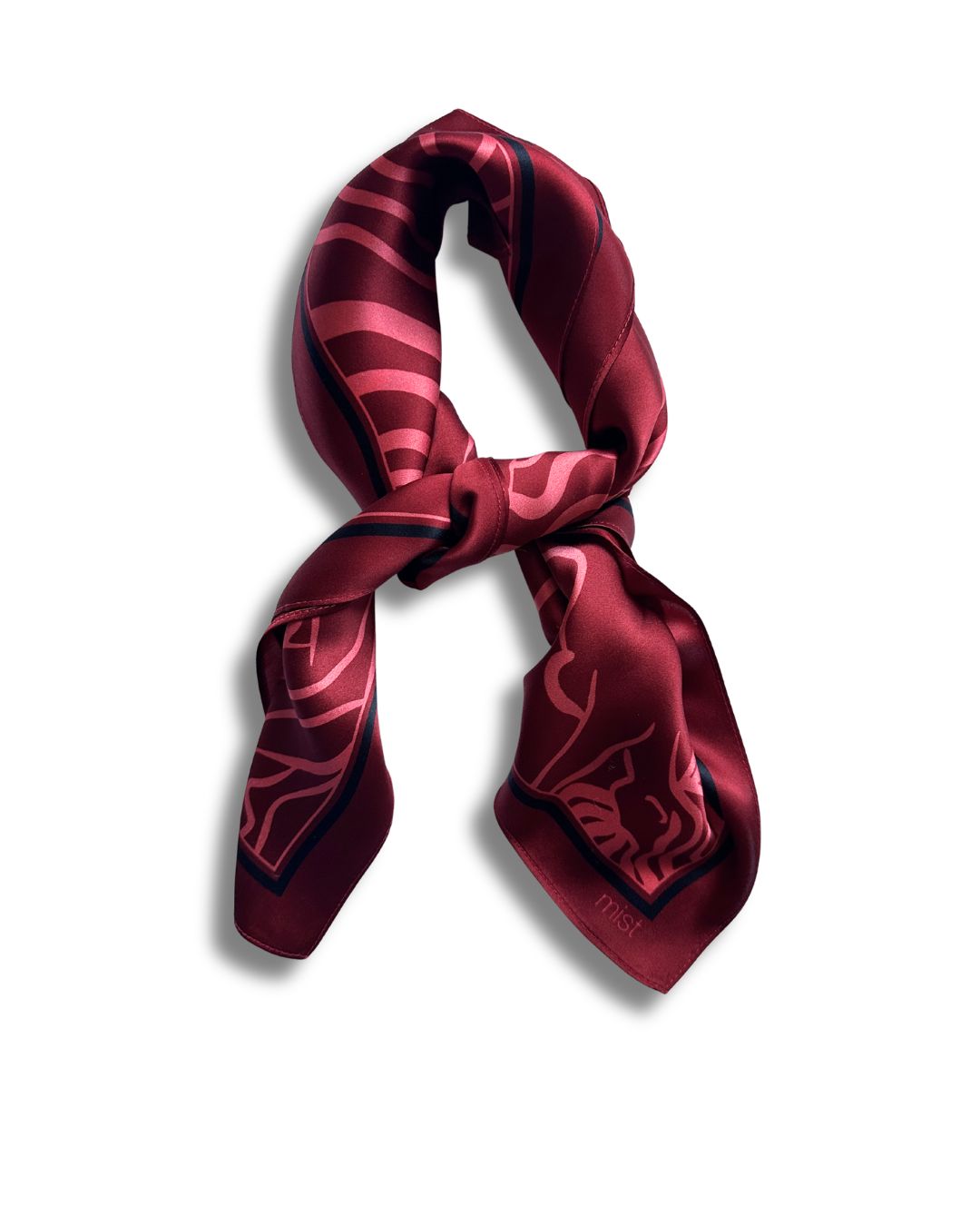 ladies silk scarf burgundy